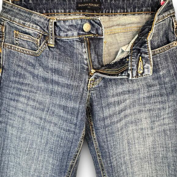 Banana Republic Factory Womens Low Rise Straight Leg Jeans Medium Wash Size 4 - Picture 4 of 8